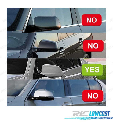 COQUES RETROVISEURS BMW F10 F11 F18 LOOK M 11-13 NOIR BRILLANT