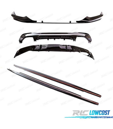 KIT SPOILERS BMW G30 G31 17-20 LOOK M PERFORMANCE NOIR BRILLANT