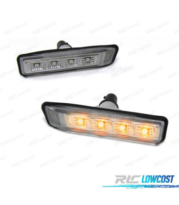CLIGNOTANTS LATÉRAUX LED BMW SERIE 3 E36 90-96 FOND CHROMÉ FUMÉ
