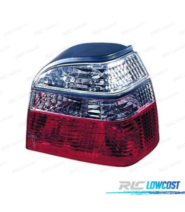 FEUX ARRIÈRE VOLKSWAGEN VW GOLF 3 91-97 ROUGE CHROME
