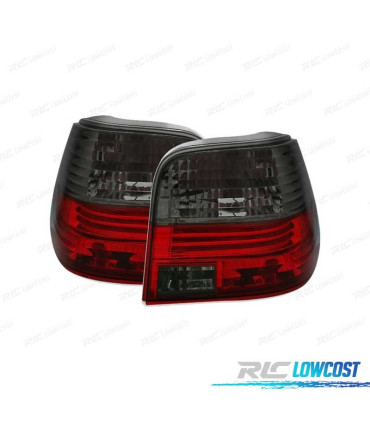 FEUX ARRIÈRE VOLKSWAGEN VW GOLF 4 ROUGE FUMÉ