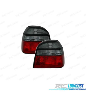 FEUX ARRIÈRE POUR VOLKSWAGEN VW GOLF 3 91-97 ROUGE FUMÉ