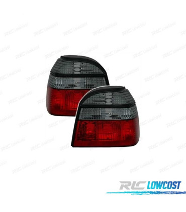 FEUX ARRIÈRE POUR VOLKSWAGEN VW GOLF 3 91-97 ROUGE FUMÉ