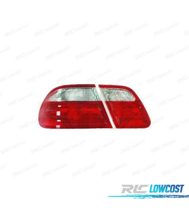 FEUX ARRIÈRE MERCEDES CLASSE E W210 95-02 ROUGE CHROMÉ