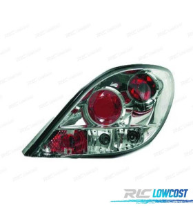 FEUX ARRIÈRE PEUGEOT 207 06-12 FOND CHROMÉ