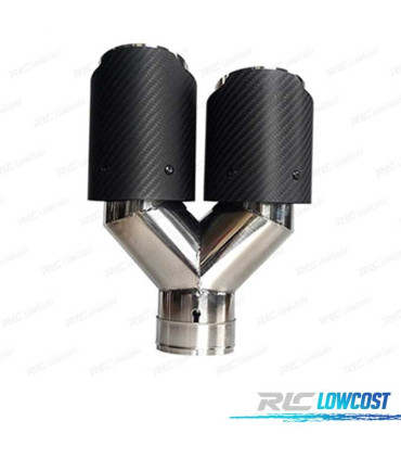 EMBOUT D'ÉCHAPPEMENT DOUBLE CARBONE GAUCHE LOOK AKRAPOVIC