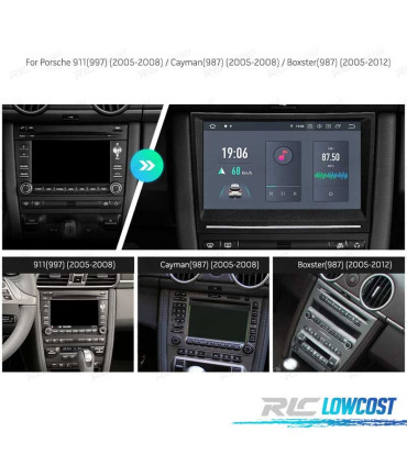 AUTORADIO ANDROID 10 POUR PORSCHE 8" GPS ÉCRAN TACTILE