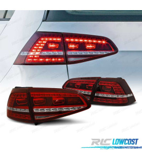FEUX ARRIÈRE VOLKSWAGEN VW GOLF 7 12-17 LOOK GTI CLIGNOTANTS LED DYNAMIQUE ROUGE