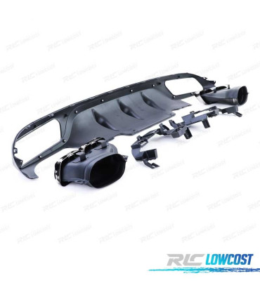 DIFFUSEUR ARRIÈRE MERCEDES CLASSE E W213 BERLINE 16-20 LOOK AMG E63 + EMBOUT D´ÉCHAPPEMENT