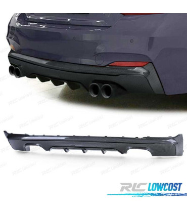 DIFFUSEUR BMW F22 F23 LOOK M PERFORMANCE CARBONE DOUBLE SORTIE