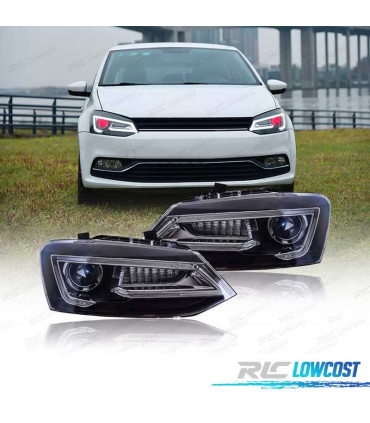 PHARES VOLKSWAGEN VW POLO 6R 09-17 LED LIGHT BAR DEVIL EYES