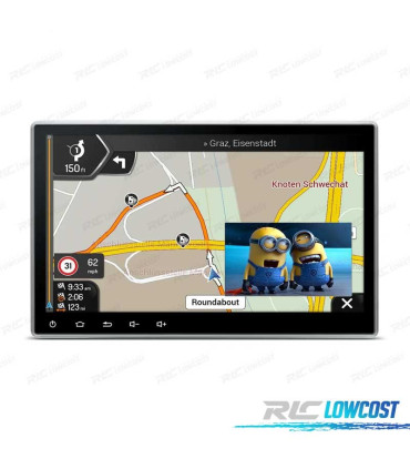 AUTORADIO GPS 10.1" ANDROID 13 OCTA-CORE 2DIM DVD MULTIMÉDIA