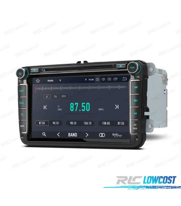 AUTORADIO ANDROID 10.0 LCD TÁCTIL 8 "VW POUR SEAT Y SKODA CARPLAY FULL RCA