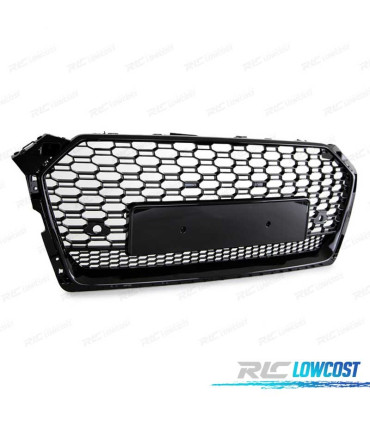 CALANDRE AUDI A5 16-19 LOOK RS5 QUATTRO NOIR BRILLANT