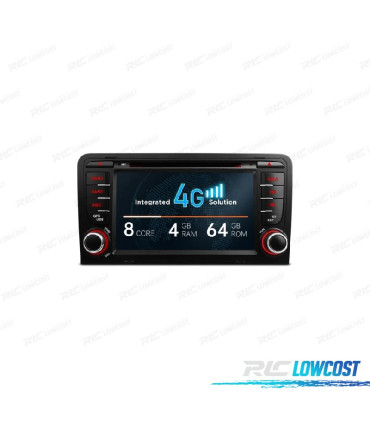 AUTORADIO GPS ANDROID 12 POUR AUDI A3 S3 RS3 03-12