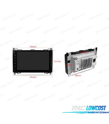 AUTORADIO GPS ANDROID 10 POUR MERCEDES AB VITO VIANO SPRINTER 9"