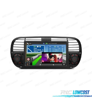 AUTORADIO GPS ANDROID 12 POUR FIAT 500 07-15