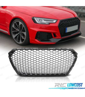 CALANDRE AUDI A4 B9 15-19 LOOK RS NOIR MAT