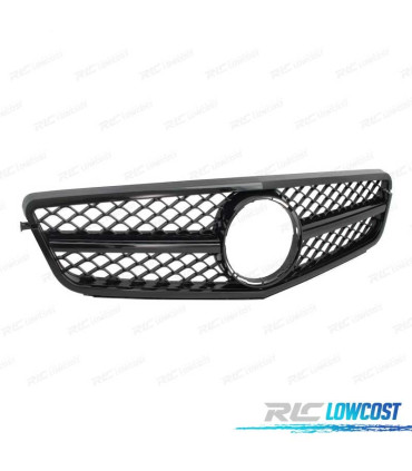 CALANDRE MERCEDES W204 11-14 LOOK AMG C63 NOIR BRILLANT