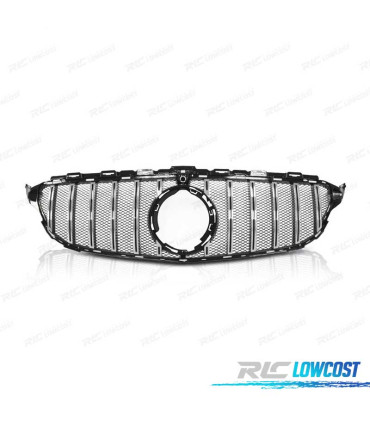 CALANDRE MERCEDES W205 18- LOOK AMG GTR NOIR CHROMÉ