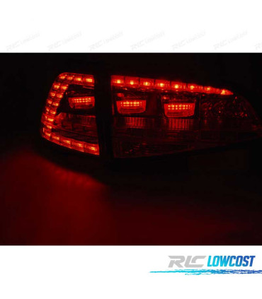 FEUX ARRIÈRE VOLKSWAGEN VW GOLF 7 12-17 LOOK GTI LED DYNAMIQUE ROUGE BLANC