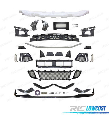 PARE CHOCS FRONTAL BMW G20 G21 19-22 LOOK M PERFORMANCE 340i PDC + LIP NOIR BRILLANT