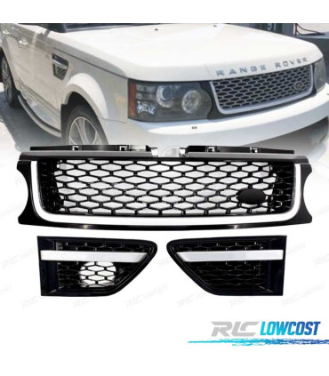 GRILLES AVANT + LATÉRALES RANGE ROVER SPORT 09-13 LOOK ALL BLACK EDITION