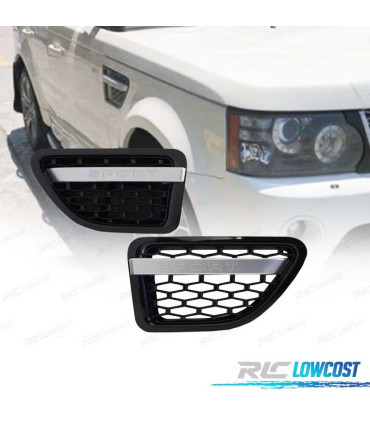 GRILLES LATÉRALES RANGE ROVER SPORT 09-13 LOOK AUTOBIOGRAPHY ALL BLACK EDITION