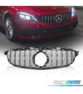 CALANDRE MERCEDES W205 18- LOOK AMG GTR NOIR CHROMÉ