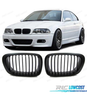 CALANDRES BMW E46 COUPÉ 99-03 CABRIO 00-03 NOIR MAT
