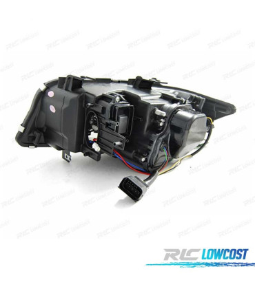 PHARES XÉNON ANGEL EYES U 3D LED BMW E90 E91 05-08 NOIR