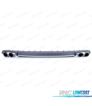 DIFFUSEUR ARRIÈRE AUDI A4 B8 08-11 LOOK S4 + EMBOUTS CHROMÉ