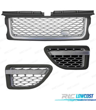 CALANDRE + GRILLES LATÉRALES RANGE ROVER SPORT 05-09 SILVER EDITION