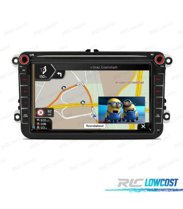 RADIO 8″ GPS ANDROID 11 VOLKSWAGEN VW POUR SEAT SKODA OCTA CORE 4GB RAM+64GB ROM