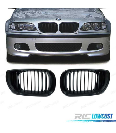 CALANDRES BMW E46 BERLINE 01-05 LOOK M PERFORMANCE NOIR MATE