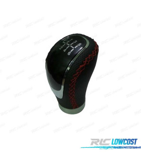 POMMEAU DE VITESSES TYPE AUDI COUTURES ROUGES