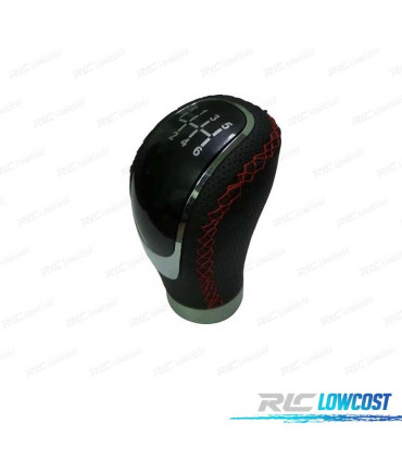 POMMEAU DE VITESSES TYPE POUR AUDI COUTURES ROUGES