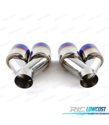 EMBOUT D´ÉCHAPPEMENT ACIER INOXYDABLE TITANE 2 DOUBLE 89MM