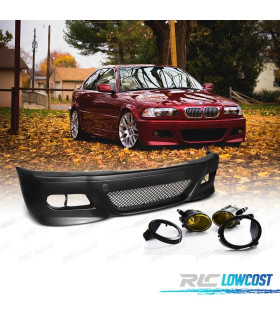PARE CHOCS FRONTAL BMW E46 99-05 LOOK M3 + ANTIBROUILLARD JAUNE