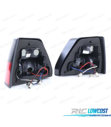 FEUX ARRIÈRE VOLKSWAGEN VW GOLF MK2 83-91 NOIR CHROMÉ