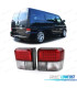 FEUX ARRIÈRE VOLKSWAGEN VW T4 TRANSPORTER Y CARAVELLE 90-03 LED ROUGE CHROMÉ
