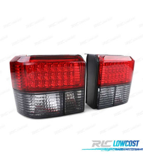 FEUX ARRIÈRE VOLKSWAGEN VW T4 TRANSPORTER MULTIVAN CARAVELLE 90-03 LED ROUGE FUMÉ
