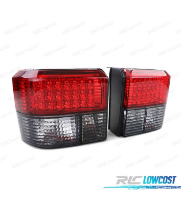 FEUX ARRIÈRE VOLKSWAGEN VW T4 TRANSPORTER MULTIVAN CARAVELLE 90-03 LED ROUGE FUMÉ