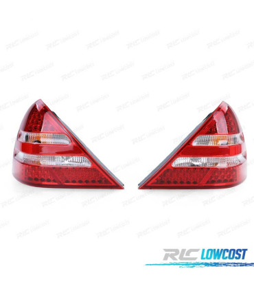 FEUX ARRIÈRE POUR MERCEDES SLK R170 96-04 LED ROUGE CHROMÉ