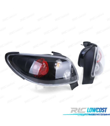 FEUX ARRIÈRE PEUGEOT 206 CC 98-09 FOND NOIR