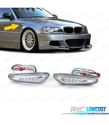 CLIGNOTANTS LATÉRAUX POUR BMW E46 01-05 LED CHROMÉ
