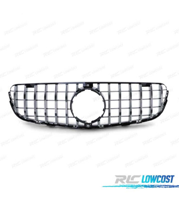 CALANDRE MERCEDES GLC X253 C253 15-18 LOOK GT NOIR CHROMÉ