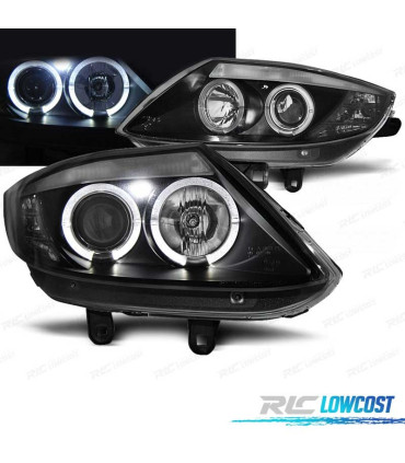 PHARES BMW Z4 E85 03-09 ANGEL EYES FOND NOIR LED