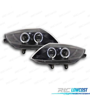 PHARES BMW Z4 E85 03-09 ANGEL EYES FOND NOIR LED