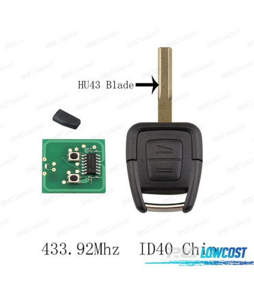 CLÉS COMPLÈTE HU43 OPEL ASTRA VECTRA ZAFIRA